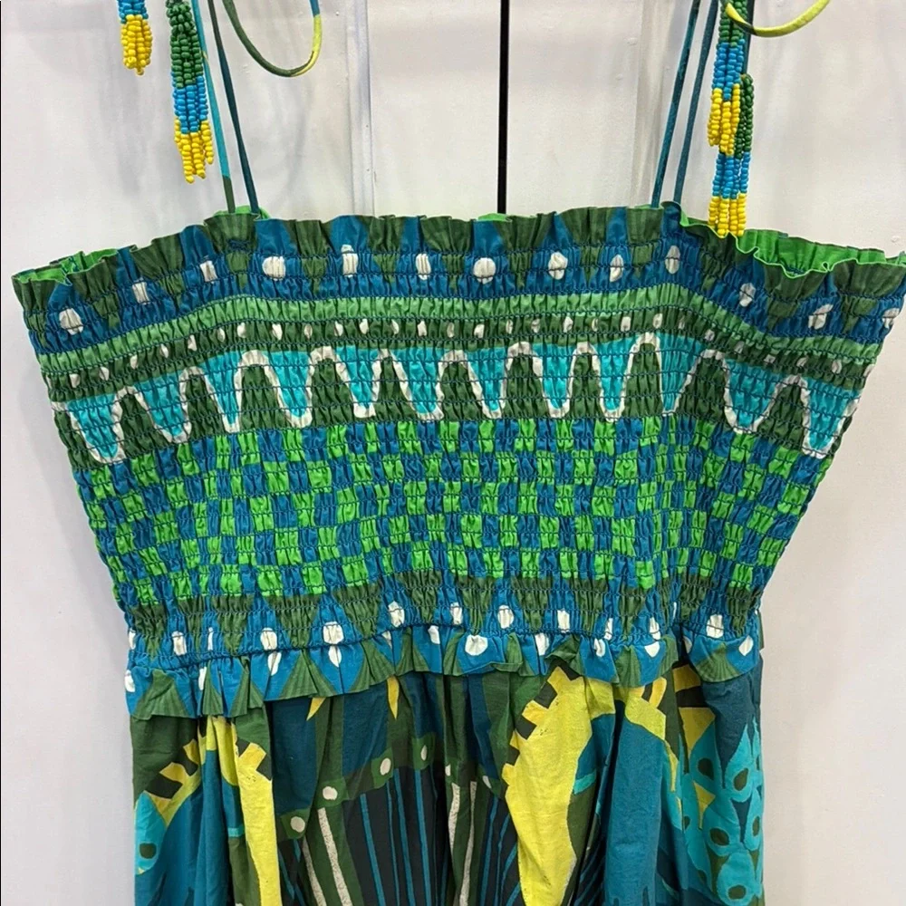 FARM Rio Green & Teal Tropical Midi Dress - Picture 5 of 9